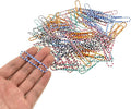 HAHIYO Paper Clips 2 inches Length Striped Paperclips Vinyl Coated Prevent by HAHIYO