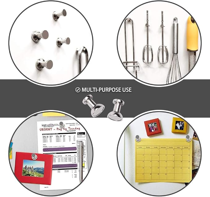 Magnetic Push Pins for Refrigerator Magnets, Map Magnets - Image 3