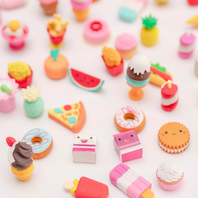 42Pcs 3D Food Erasers for Kids, All are Food Styles, Random Desktop Pets Toys - Image 4
