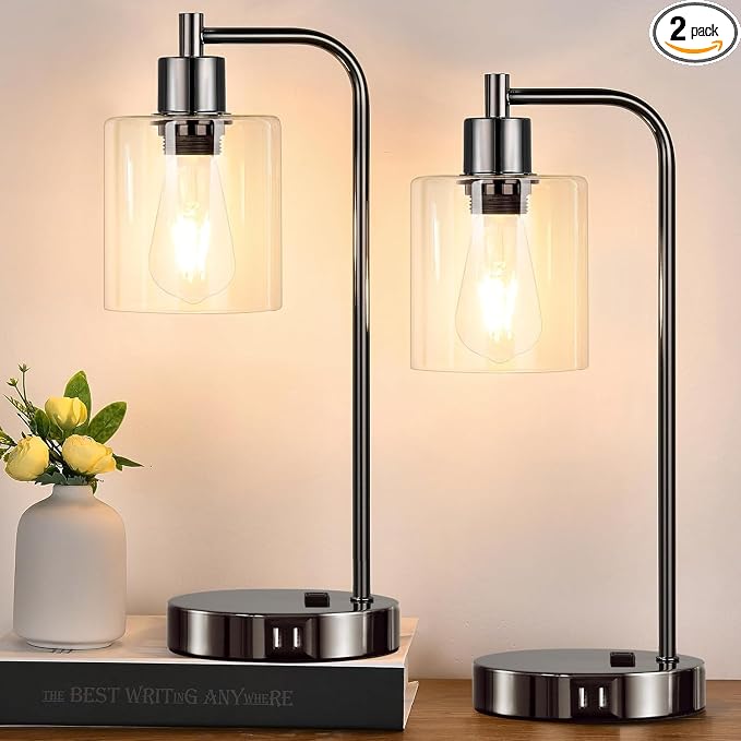Industrial Touch Control Table Lamps Set of 2 by Nintiue