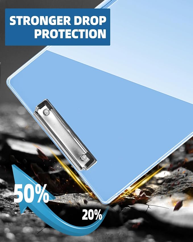 Clearview Clipboard with 2 Storage, Dry Erase 8.5x11 Heavy Duty ClipBoards - Image 5