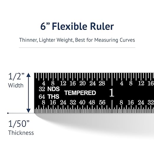 PEC Tools 6" Flexible Machinist Rule, Designed - Image 7