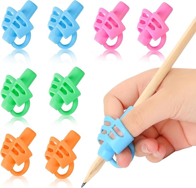 SANNIX 8 Pack Pencil Grips for Handwriting, Pencil Holder Grip Posture by SANNIX