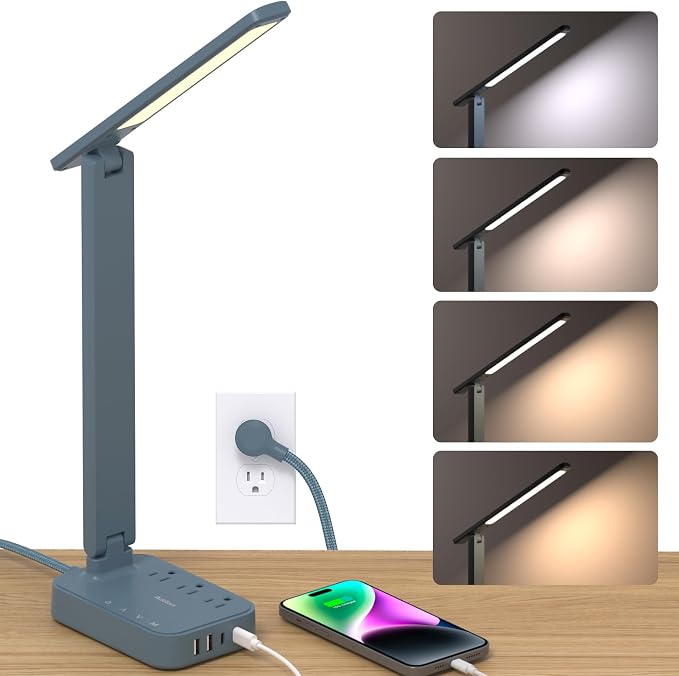 Addtam LED Desk Lamp, Power Strip by Addtam