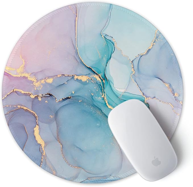 ITNRSIIET Round Mouse Pad with Stitched Edge Premium-Textured Waterproof - Image 2