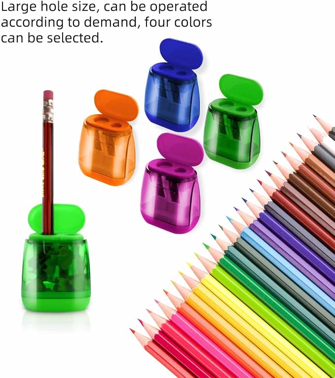 12 Pcs Manual Pencil Sharpener for School Office Home Pencil Sharpeners for Kids - Image 5
