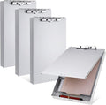 Seajan Aluminum Clipboard with Storage Metal Clip Board Folder Letter Size Form by Seajan
