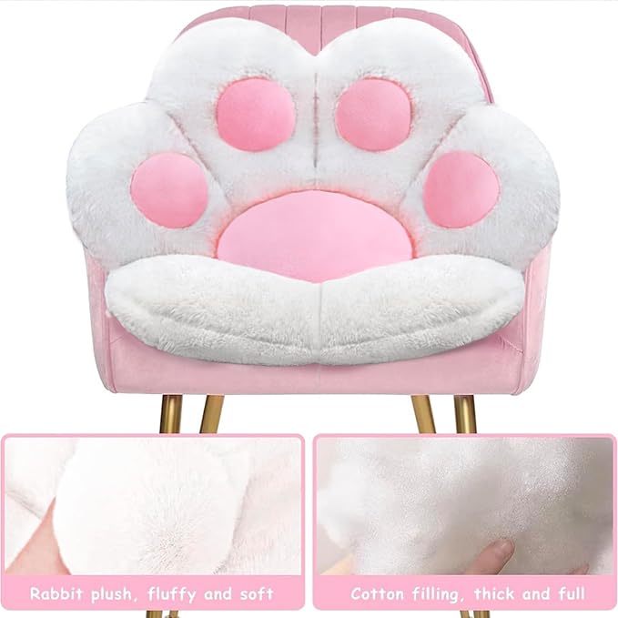 DOBUONO Cat Paw Cushion Cute Chair Cushion Kawaii Plush Seat Cushions 28"x - Image 3