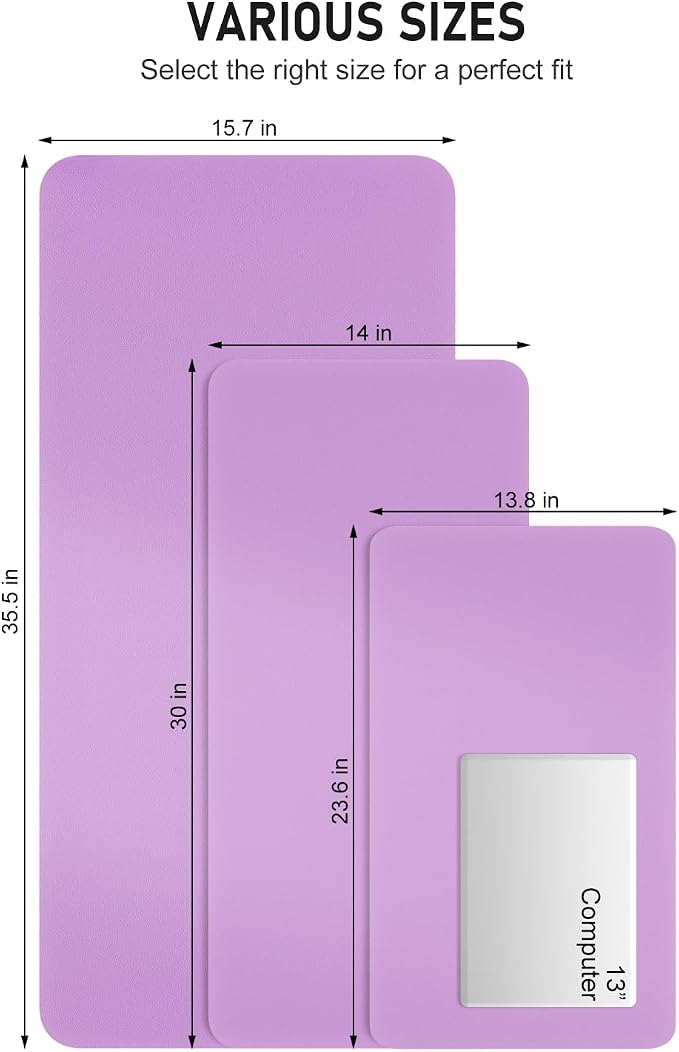 Desk Pad, 23.6" x 13.8" PU Leather Non-Slip Desk Mat Large Mouse Pad - Image 6