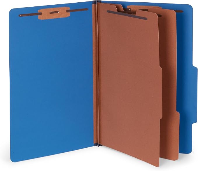 10 Dark Blue Classification Folders by BlueSummitSupplies