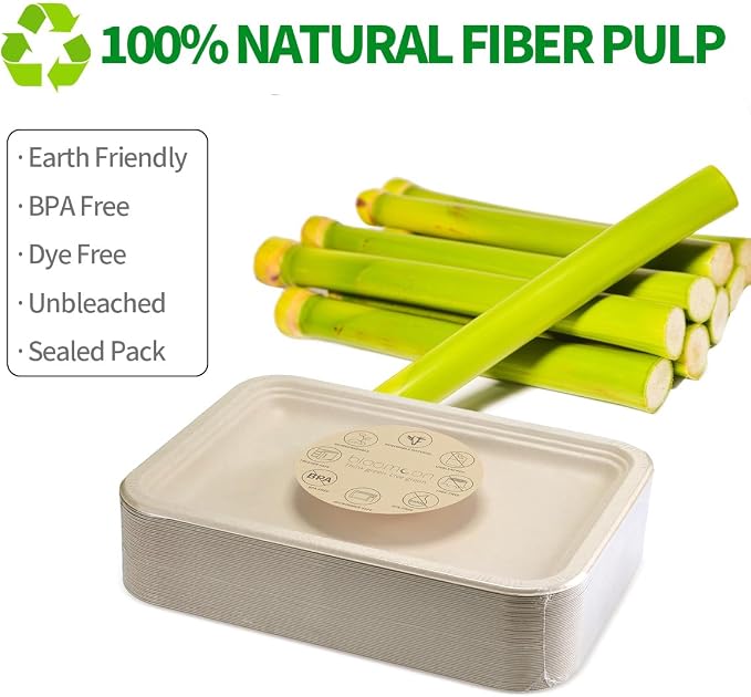bloomoon 50 Pack 14 Inch Disposable Food Trays - Image 7