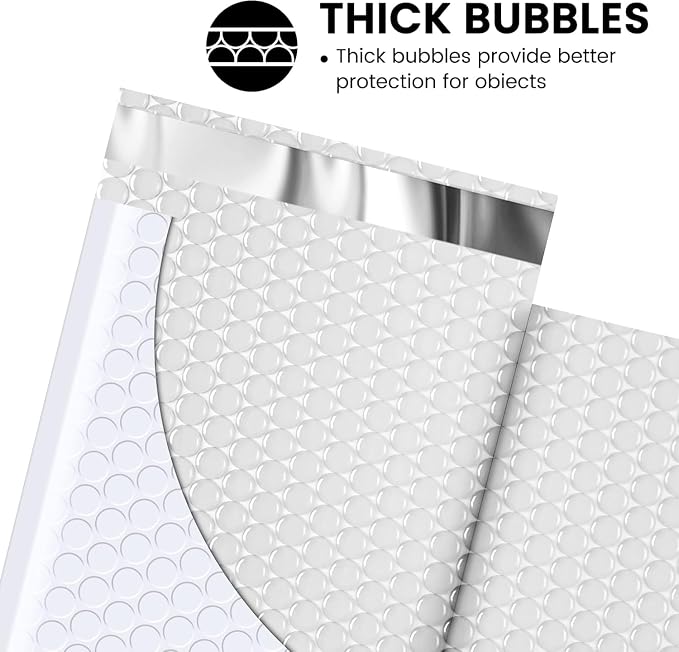 Fuxury Bubble Mailers 4x8" White Padded Envelopes 19200 Pack Bulk Strong - Image 5