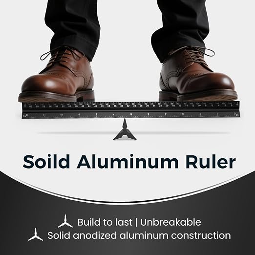 Rena Chris Architectural Scale Ruler: 12" Imperial Aluminum Alloy Metal - Image 5