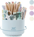 SKYDUE 360 Degree Rotating Desk Organizer, Dual-Purpose Pencil Pen Holder by SKYDUE