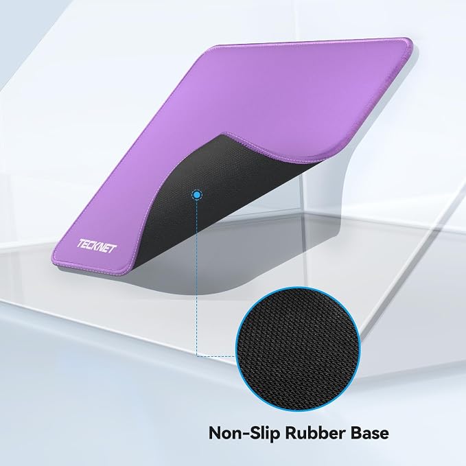 TECKNET Mouse Pad with Anti-fray Stitchin, Waterproof Surface & Non-Slip Rubber - Image 4