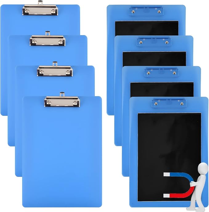 4 Pieces Blue Magnetic Clipboards Clip Board by DOSTATNI