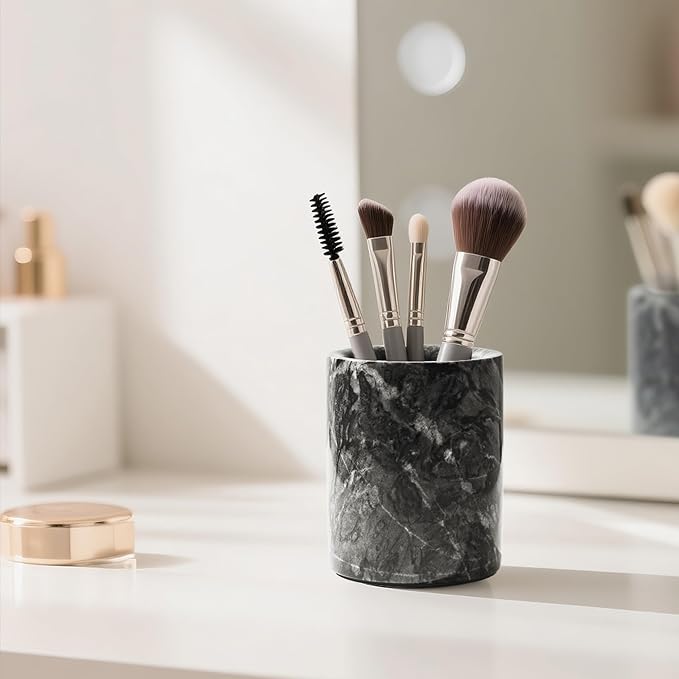 Pen Holder Stand Italy Natural Premium True Marble Makeup Brush Holders - Image 6