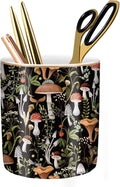 Pen Pencil Holder for Desk, Ceramic Pen Cup Cute Makeup Brush Holder, Unique by WAVEYU