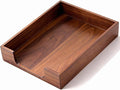 Bamber Wood Letter Tray Wooden Desk Organizer Paper Document File Tray by Bamber