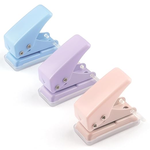 3 PCS Single Hole Puncher, Mini Hole Punch by Tamaki