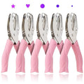 CheeMuii 5 Pieces Metal Handheld Paper Punch Single-Hole Tag Punch Set by CheeMuii