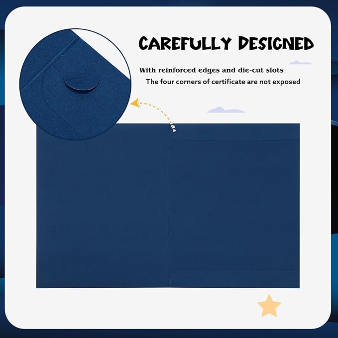 Certificate Holders, 12 Pack Navy Blue Diploma Holders - Image 4