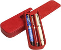 PU Leather Triple Pen Case Pencil Pouch Holder by MIVLXLX