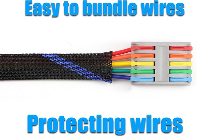 25ft PET Expandable Braided Cable Sleeve 5/8inch Pet Braided Cable Sleeve - Image 6