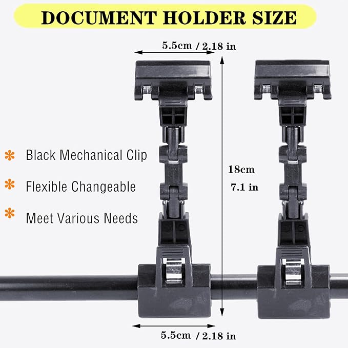 TreochtFUN Adjustable Paper Holder Copy Holder, Flexible Rotating Clips | Handy - Image 3