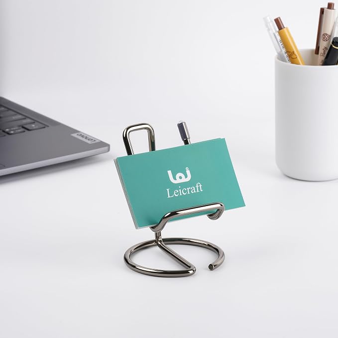 Business Card Holder for Desk, Cute Metal Card Organizers and Office Desk - Image 3