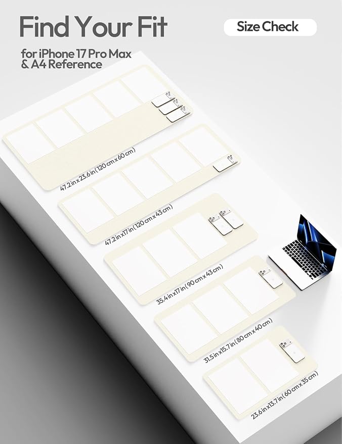 YSAGi Leather Desk Protector, Office Mat, Large Mouse Mat, Non-Slip PU Leather - Image 5