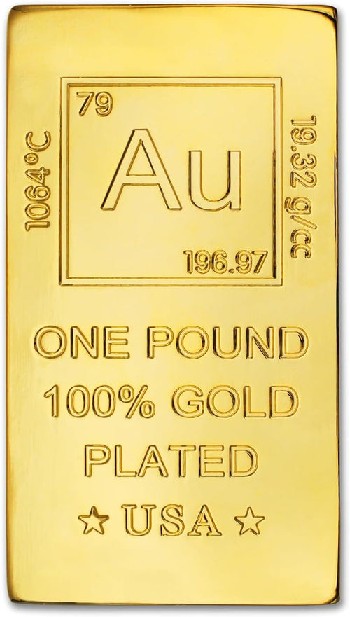 1 lb Gold Plated Bar 18K Paperweight | Element Design - Image 2