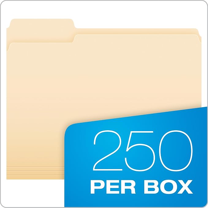 Pendaflex File Folders, 250 Bulk Package, Durable Manila Folders, Letter Size - Image 5
