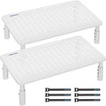 BONTEC Monitor Stand for Desk 2 Pack, 3-Level Height Adjustable Metal Monitor by BONTEC
