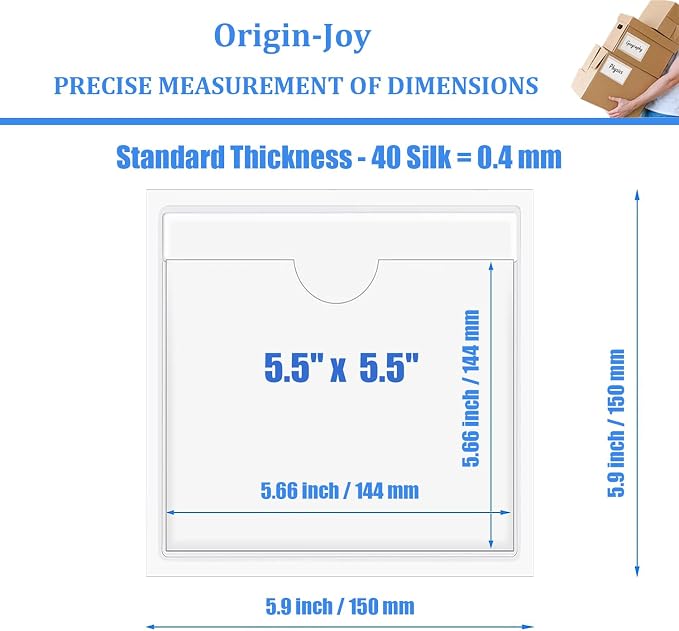 Origin-Joy 60 PCS Self Adhesive Index Card Pockets - Image 2
