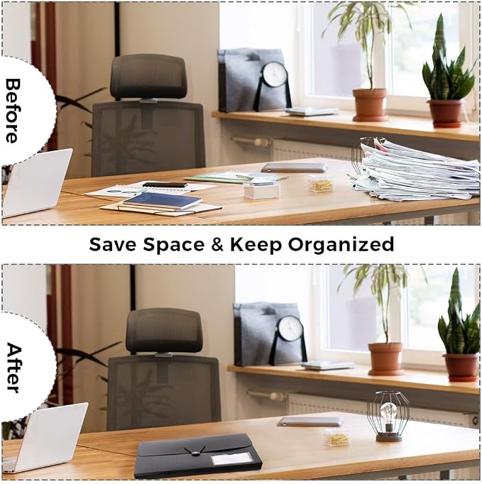 SKYDUE 2Pack Expanding File Folder, Accordion File Organizer - Image 7
