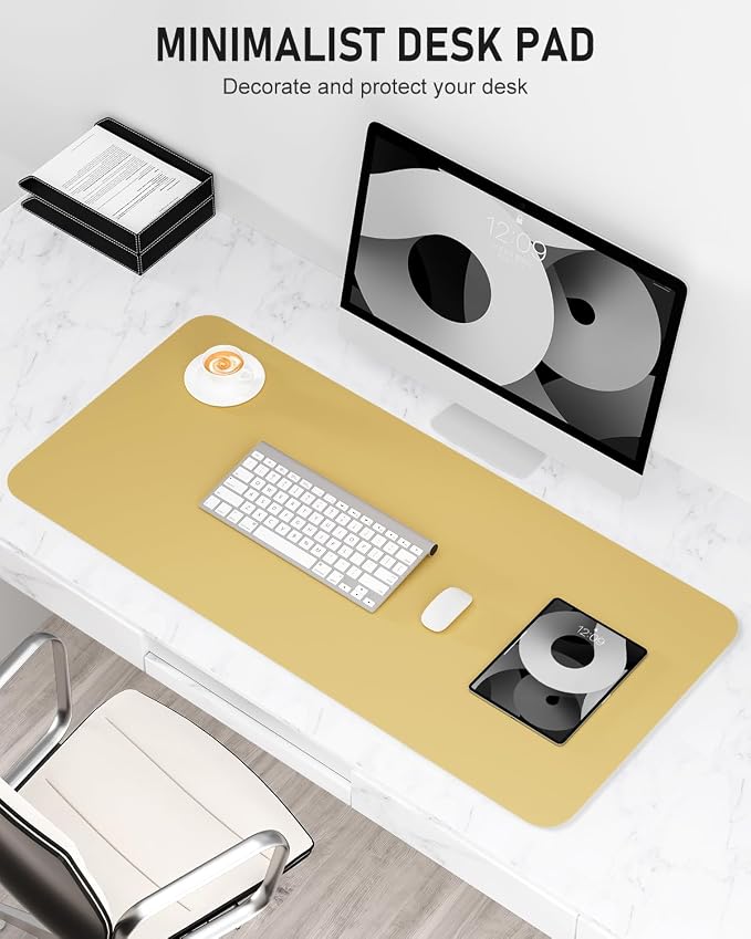 Desk Pad, 35.5" x 17" PU Leather Non-Slip Desk Mat Large Mouse Pad - Image 2
