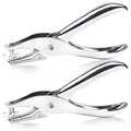 2 Pcs Hole Punch, Metal Single Hole Paper Punch Punchers, 1/4 Inch and 1/8 Inch by Unknown
