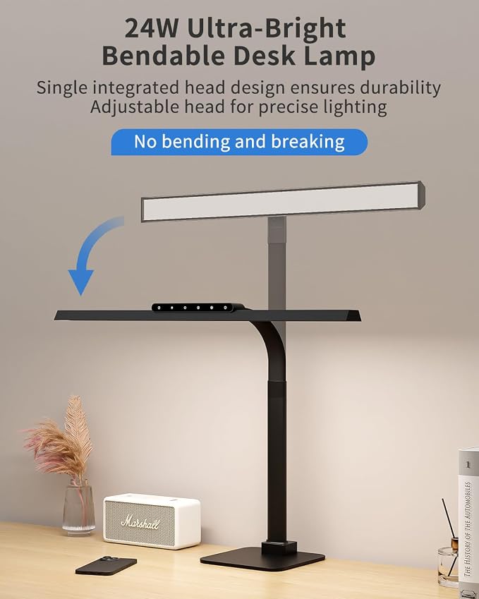 Architect Desk Lamp for Home Office, Bright Gooseneck Light - Image 4