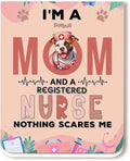 I'm a Pitbull Mom and a Registered Nurse Nothing Scares Me Magnet Bookmark by Ninety3POD