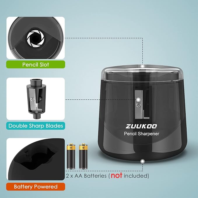 Electric Pencil Sharpeners, Battery Powered - Image 3