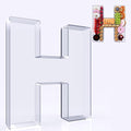 11" Acrylic Letter Charcuterie Box, Reusable Fillable Alphabet Number Shaped by RUFHVTY
