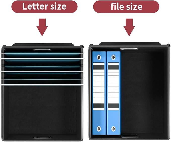 File Organizer Box with Lid, Collapsible File Folder Organizer - Image 3