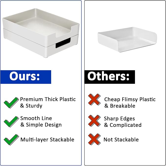 Letter Tray Letter Organize, Stackable Desk Drawer Organizer - Image 5