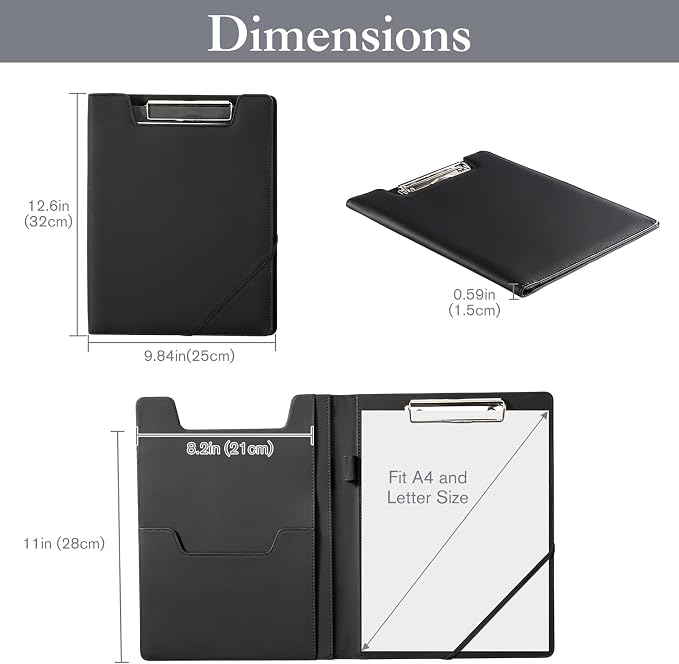 ProCase Clipboard Folder Portfolio, Leather Business Padfolio Organizer Letter - Image 2