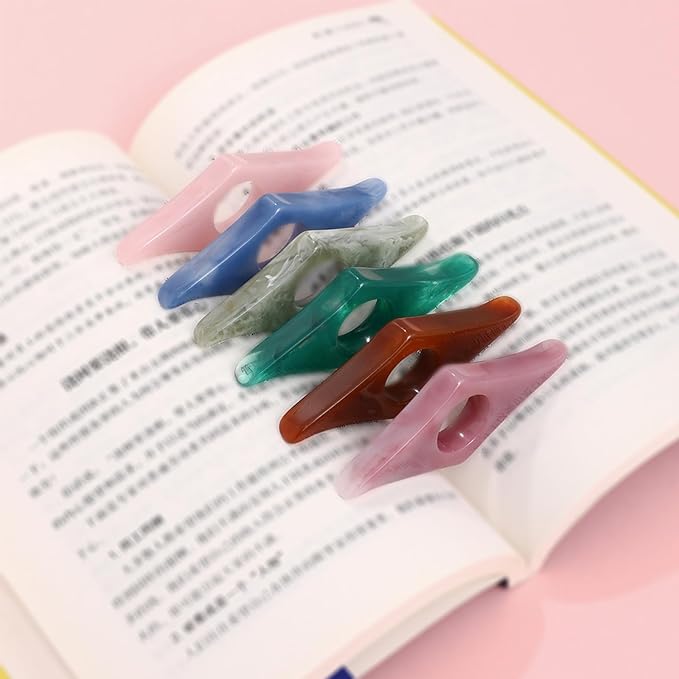Kartterfly Thumb Page Holder, 2 Pack Energy Pattern Blue Green Book Markers | - Image 2