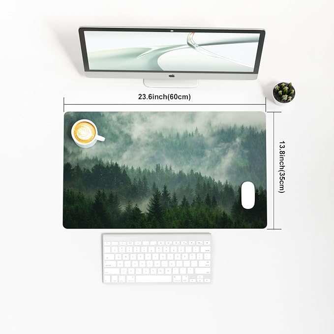 Colorful Star Large Mouse Pad, PU Leather Waterproof Desk Mat, Computer Gaming - Image 3