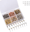 480 PCS Push Pins Metallic Color Map Tacks 1/8 inch Round Head by Vitalili