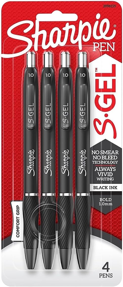 Sharpie S-Gel BOLDPT Black 4CT by Unknown