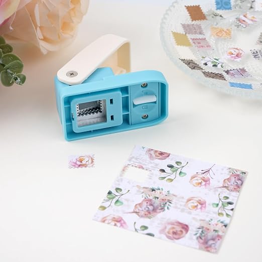 BAOFALI Mini Stamp Punch, 0.6x0.5 Inch Postage Stamps Punch, Portable Lever - Image 3